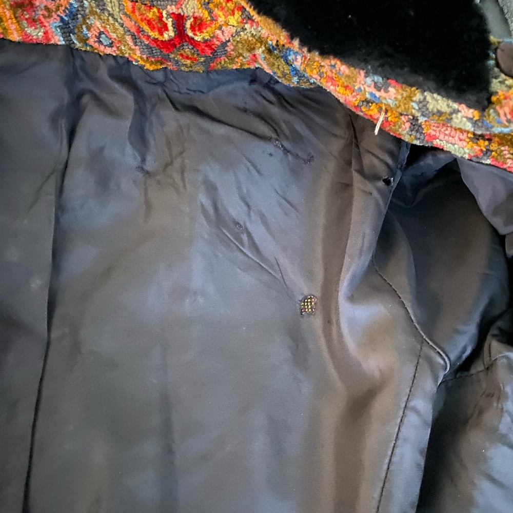 discount available! Hippie Vintage Tapestry Penny Lane Coat 1960s 1970s small - Picture 6 of 7